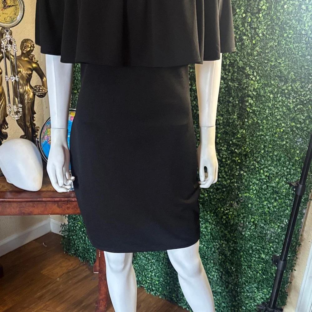 Brat Star Black One-Shoulder Ruffle Bodycon Dress - Picture 3 of 5